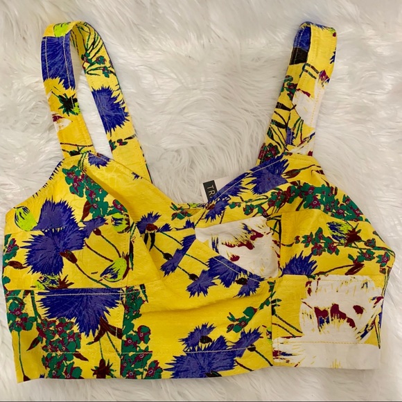 Tracy Reese Wild Orchid Crop Top - Picture 2 of 7